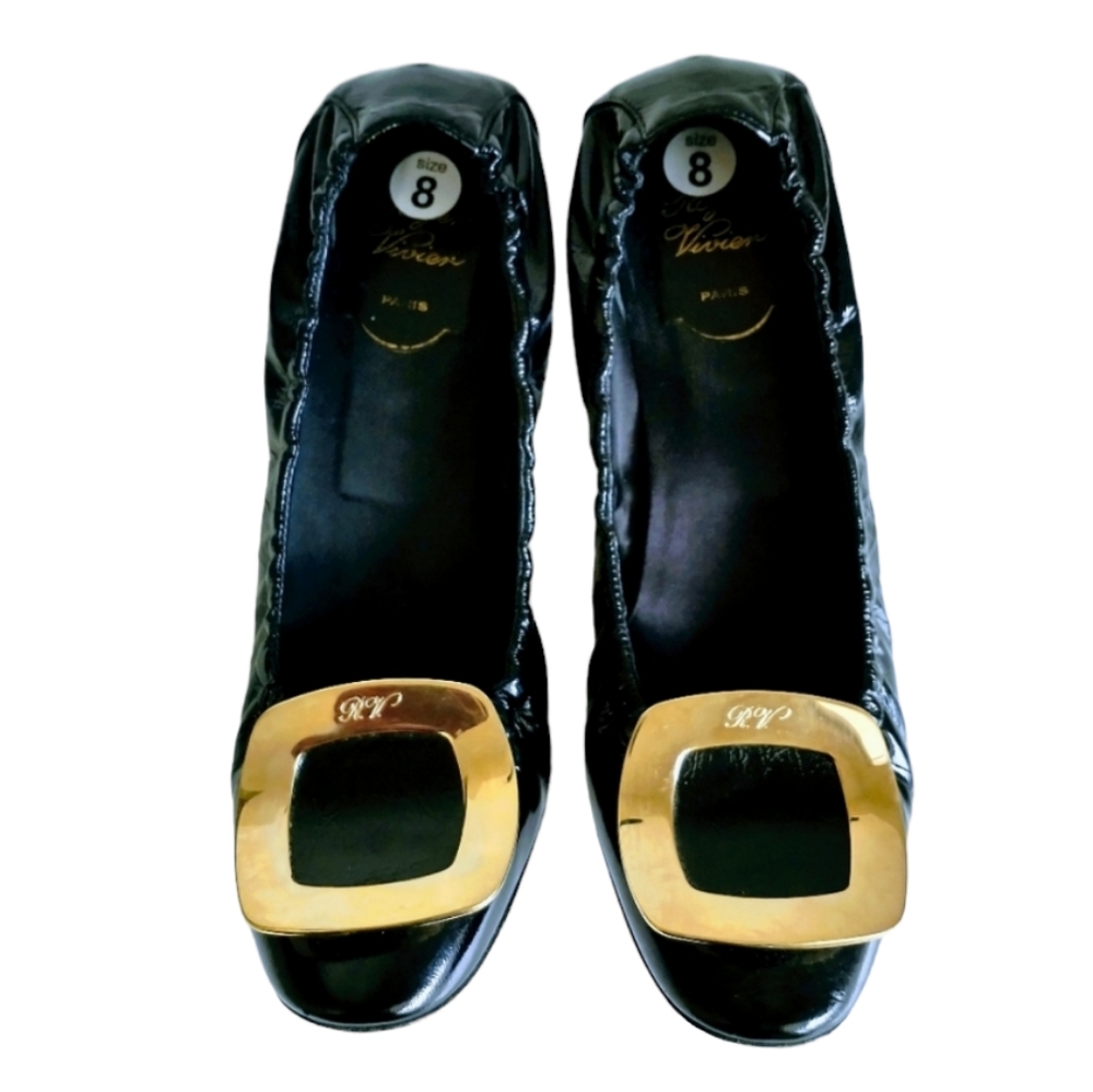 💯 Authentic Roger Vivier ( Made in Italy) Patent Leather Heels. (size/8) - Picture 2 of 12